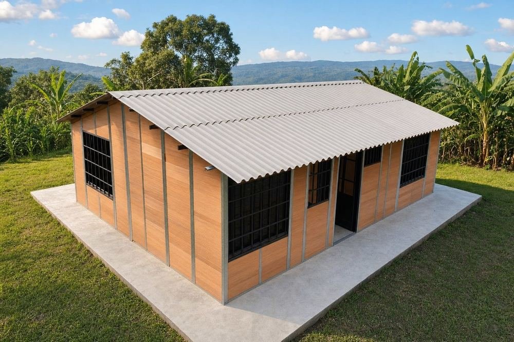 Casa prefabricada en bloquelón de Grupo Montilla