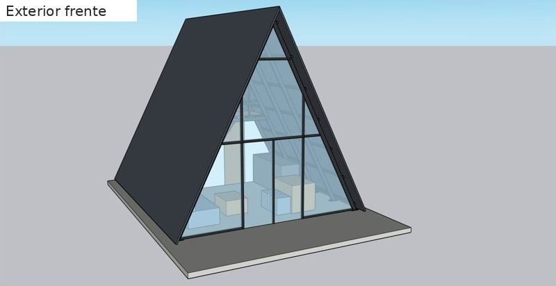 Cabaña alpina mediana 5 × 6 m · con mezzanine