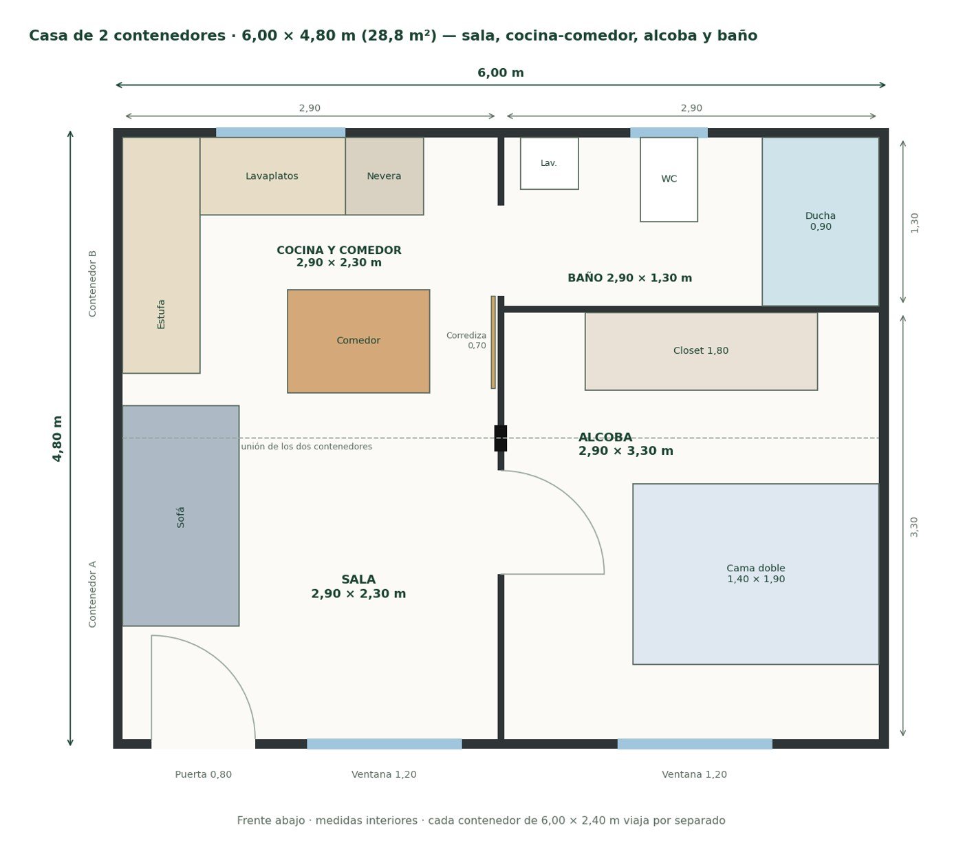 Plano Casa de 2 contenedores