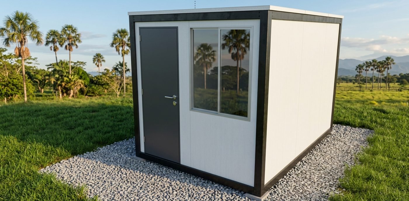 Pieza con baño 3,50 × 2,40 m · 8,4 m²