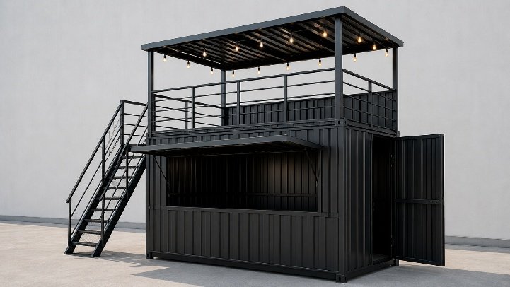 Contenedor CF4-2P de dos pisos con terraza